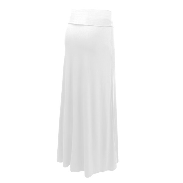 white jersey maxi skirt
