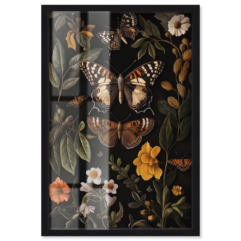 Winged Visitors I Shadowbox by Art Remedy - Black - 20" x 30"