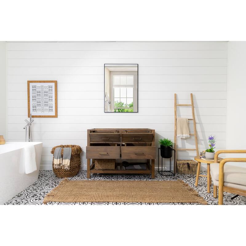Willow Collections 42 in. W x 22 in. D Parker Solid Teak Single Sink Bathroom Vanity with Countertop