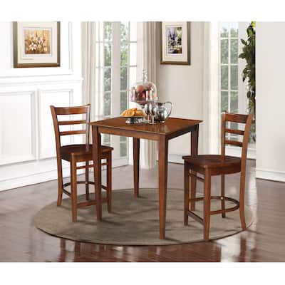 30" x 30" Counter Height Table with 2 Stools - 3 Piece Set