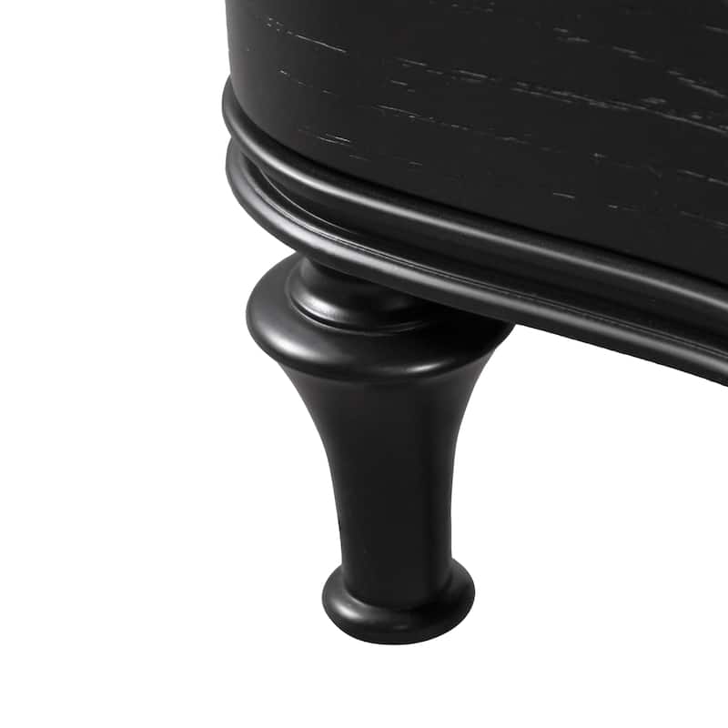 Furniture of America Seabliss Glam 3-Piece Black Solid Wood Chest and 2-Nightstand Bedroom Set