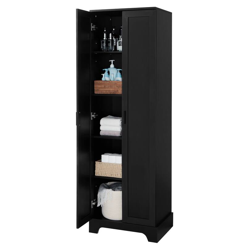 Storage Cabinet with Two Doors & Adjustable Shelf