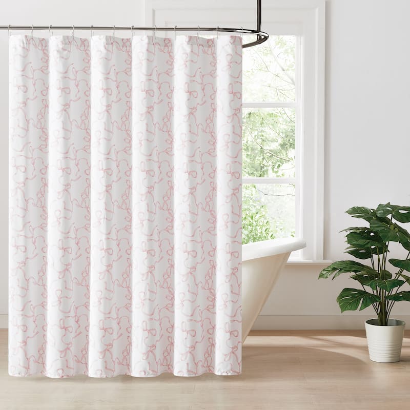 Truly Soft Printed Bow Shower Curtain