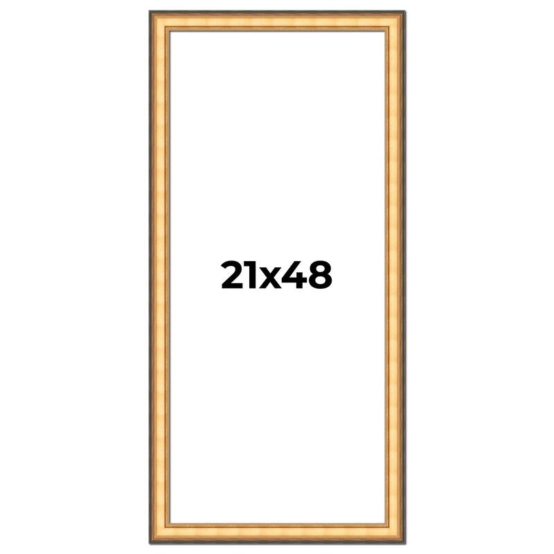 21x48 Frame Gold Plein Aire Solid Wood Picture Frame Width 2 Inches |