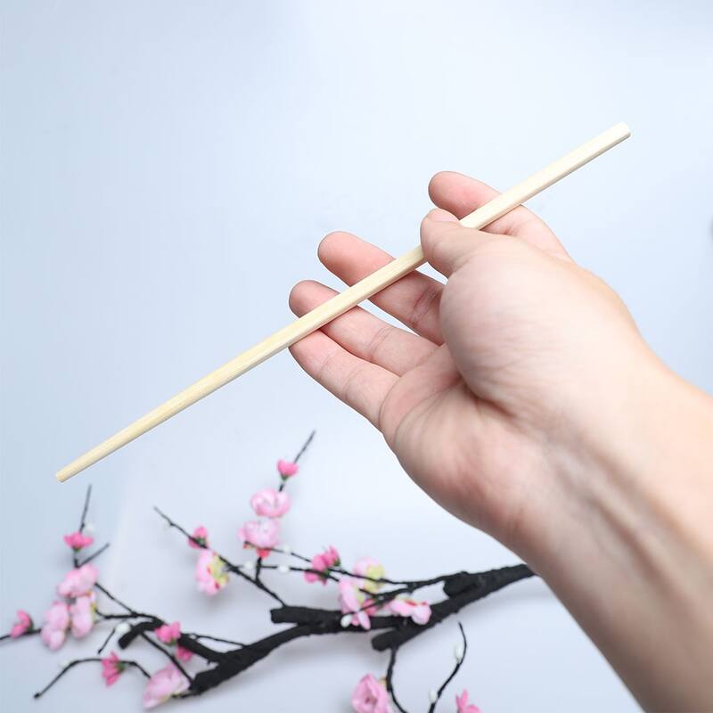 10 Pair 24cm Long Beige Bamboo Chinese Traditional Kitchen Chopsticks