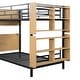 preview thumbnail 28 of 53, Metal Bunk Bed with Bedside Storage Bookcase, Twin Over Twin/Full Over Full Convertible Bunk Bedframe with Ladder and Guardrail