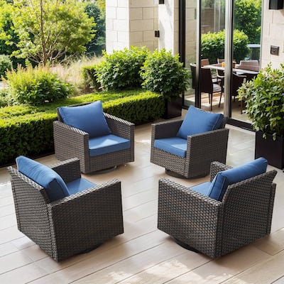 Outdoor Swivel Glider Chairs with Soft Cushion