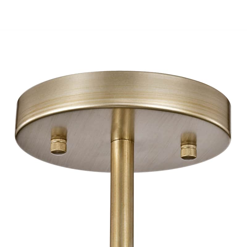 Casandra Brushed Silver-ish Champagne Drum Crystal Prism Flush Mount - 18.5 inches in diameter x 16 inches H