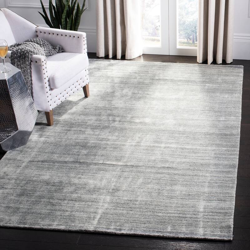 SAFAVIEH Handmade Mirage Frauke Modern Abstract Viscose Rug - 8' x 10' - Light Grey