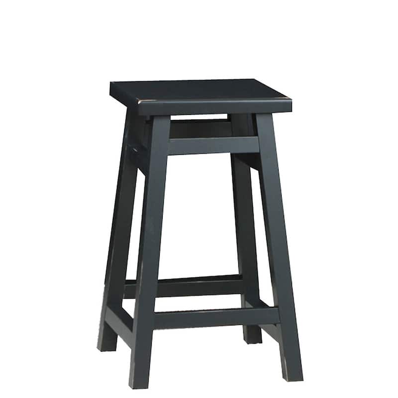 24" Black Backless Counter Height Bar Chair With Footrest - 13.5
