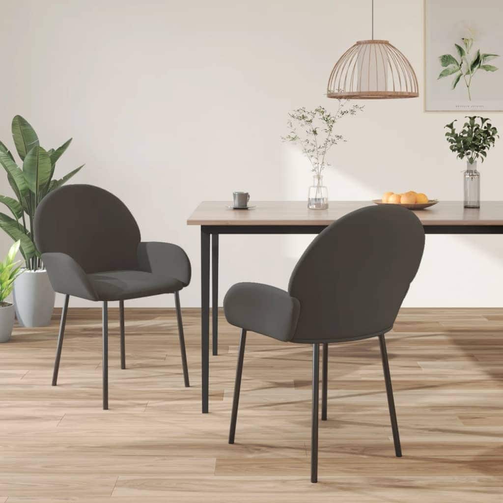 vidaXL Dining Chairs 2 Pcs Accent Upholstered Chair for Living Room Velvet - 22.8" x 22.4" x 30.9"