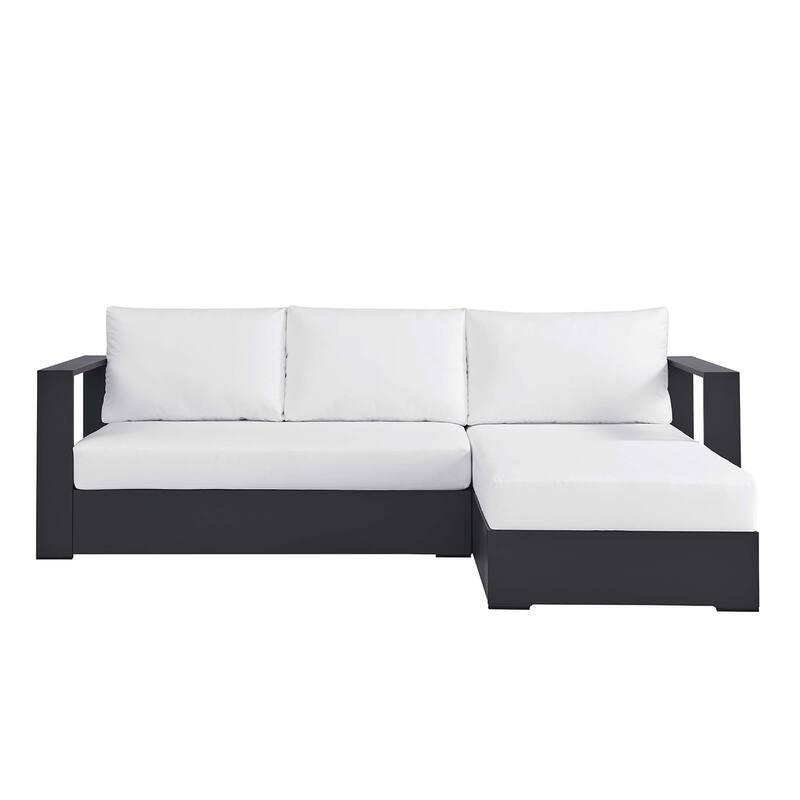 Tahoe Patio Aluminum 2-Piece Right-Facing Chaise Sectional Sofa Set