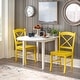 preview thumbnail 3 of 20, Simple Living Country Cottage Drop Leaf 3-piece Dining Set Yellow