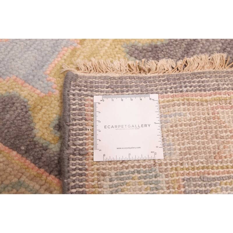 ECARPETGALLERY Hand-knotted Modern Oushak Charcoal Wool Rug - 7'11 x 9'11