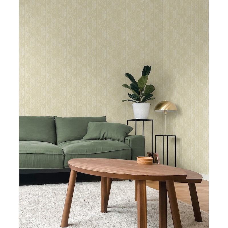 Seabrook Designs Caesar Stripe Unpasted Wallpaper - 27 in. W x 27 ft. L
