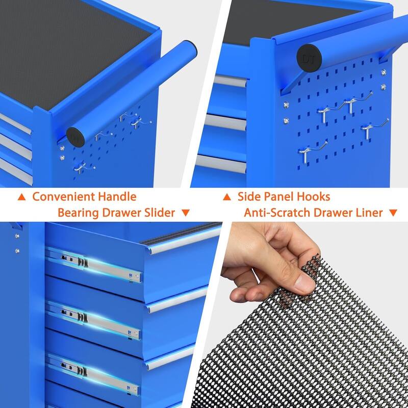 7-Drawer Rolling Tool Chest Toolbox with Keyed Locking