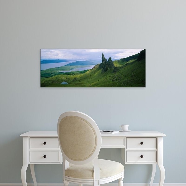 Easy Art Prints Panoramic Image 'Rocks on Mountains, Old Man Of Storr, Isle Of Skye, Scotland' Canvas Art