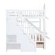 preview thumbnail 44 of 64, Full Over Full Bunk Bed With 2 Drawers,3 Shelves and Slide,Sturdy Frame