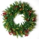 preview thumbnail 3 of 9, Woodland Berry Wreath B/O LED Lights (24", 30", 36")