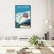 preview thumbnail 6 of 27, Oliver Gal 'Les Alpes Travel Poster' Blue Wall Art Canvas Print 24 x 36 - Black