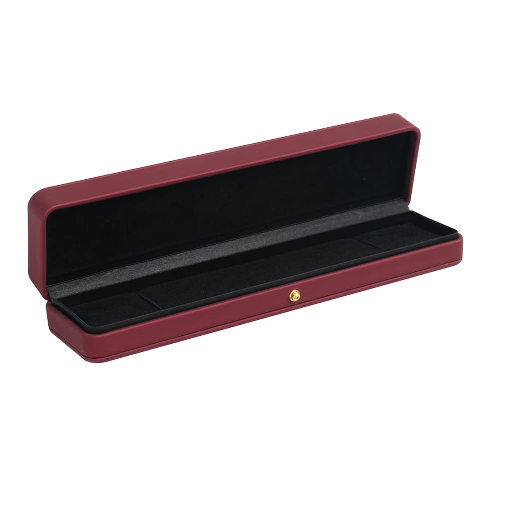 Velvet Necklace Box, Single Slot Long Chain Box Vintage Jewelry Holder