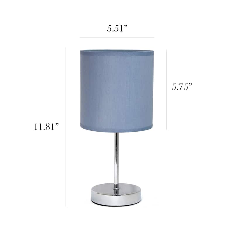 Simple Designs 11.81" Basic Mini Table Lamp with Feit LED Bulb Included - 11.81