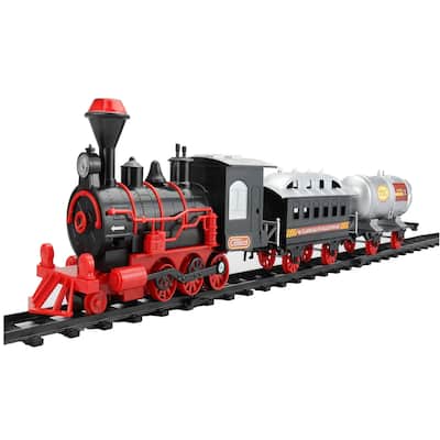13-Piece Battery Operated Lighted and Animated Christmas Express Train Set with Sound 9.25"