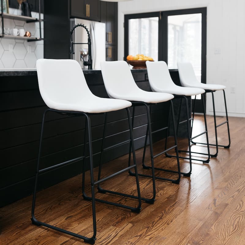 Signature Design by Ashley Centiar Counter Height Bar Stool (Set of 2) - White - Bar Height