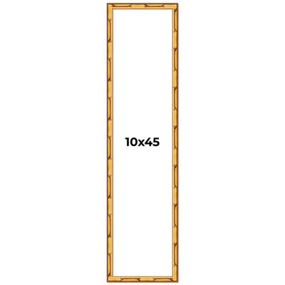 10x45 Frame Gold Bamboo Picture Frame Modern Photo Frame Includes UV Acrylic Shatter Guard Front Acid Free Foam Backing Board