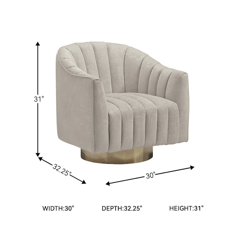 Penzlin Swivel Accent Chair - 30"W x 30"D x 31"H