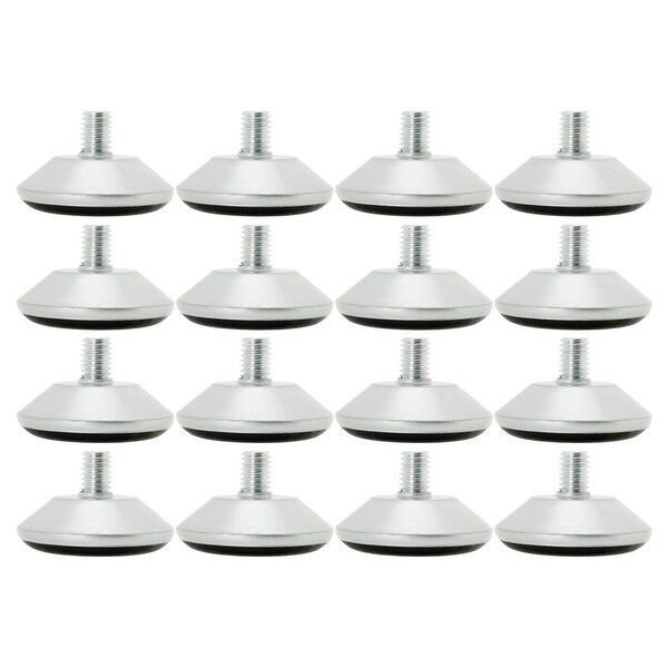 M8 x 10 x 40mm Furniture Glide Leveling Feet Prevent Scratch Adjustable Leveler for Sofa Leg 16pcs