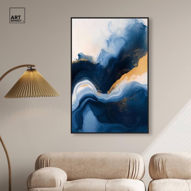 Blue Deep III Canvas by Art Remedy