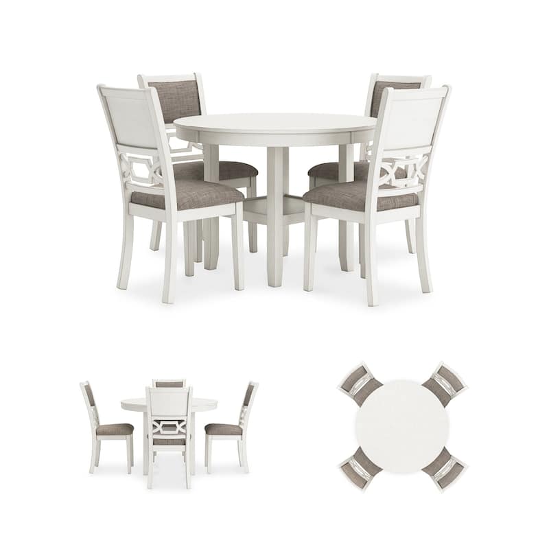 Signature Design by Ashley Erinberg White/Gray Dining Table Set (Set of 5)