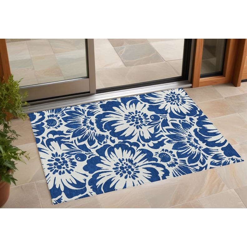 Allova Garden-Inspired Weather Resistant Classic Meets Modern Runner Outdoor Rug