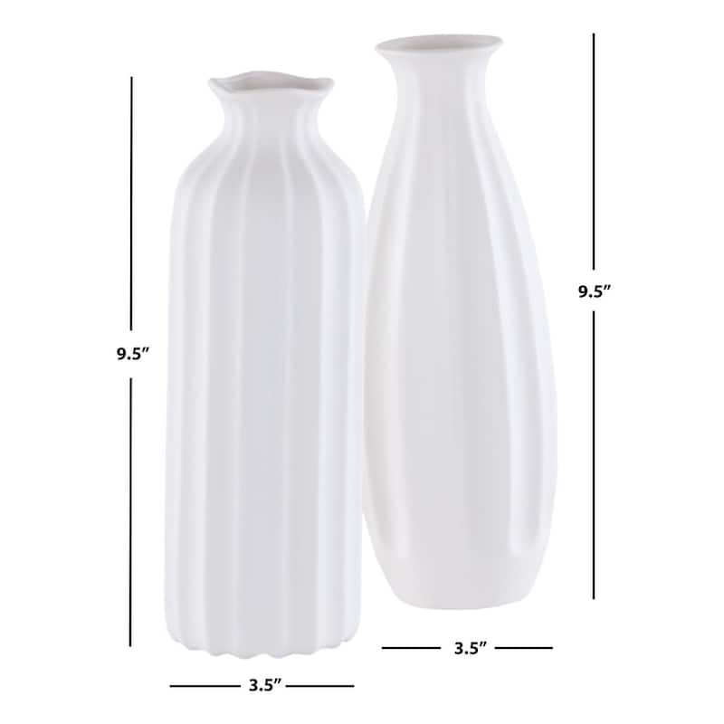 SAFAVIEH Ilsa Ceramic Decorative Vase (Set of 2) - 4Wx4Dx10H