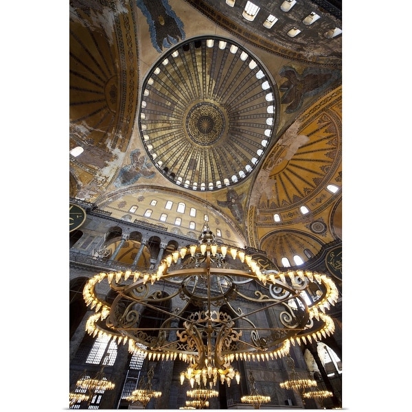 "Aya Sofya ceiling interior, Turkey" Poster Print