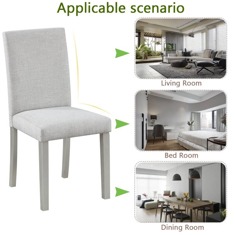 Dining Chairs Only, Dining Chairs set for 4, Kitchen Chair with Padded Seat, Side Chair for Dining Room