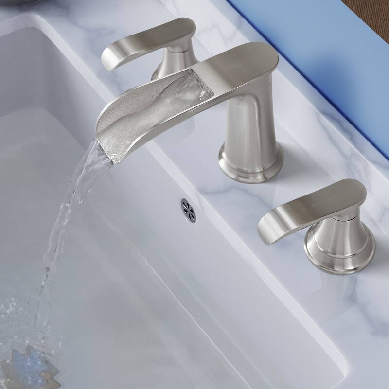 Topcraft Two Handle Waterfall Bathroom Faucet with Pop-Up Drainer