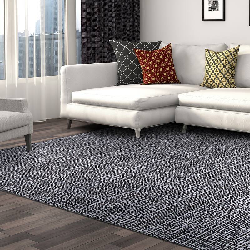 Transient Voyageur Area Rug - 5'3" x 7'6" - Black-Ivory