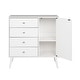 preview thumbnail 6 of 19, Prepac Milo Mid-Century Modern 4 Drawer Combo Dresser, Chest of Drawers With Door, Contemporary Bedroom Furniture