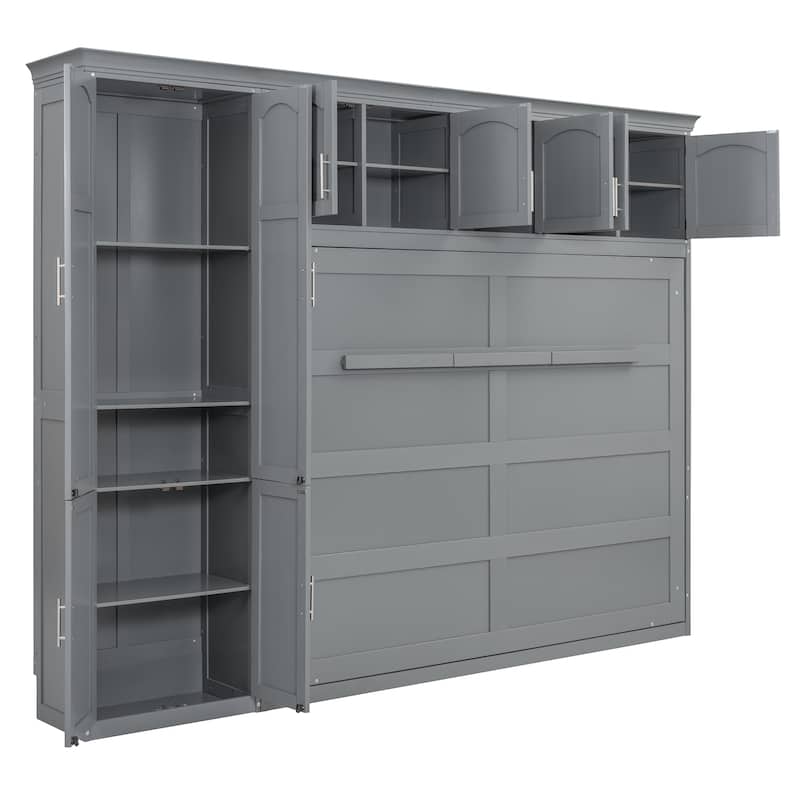 Queen Smart Murphy Bed with Wardrobe & Storage, Customizable System