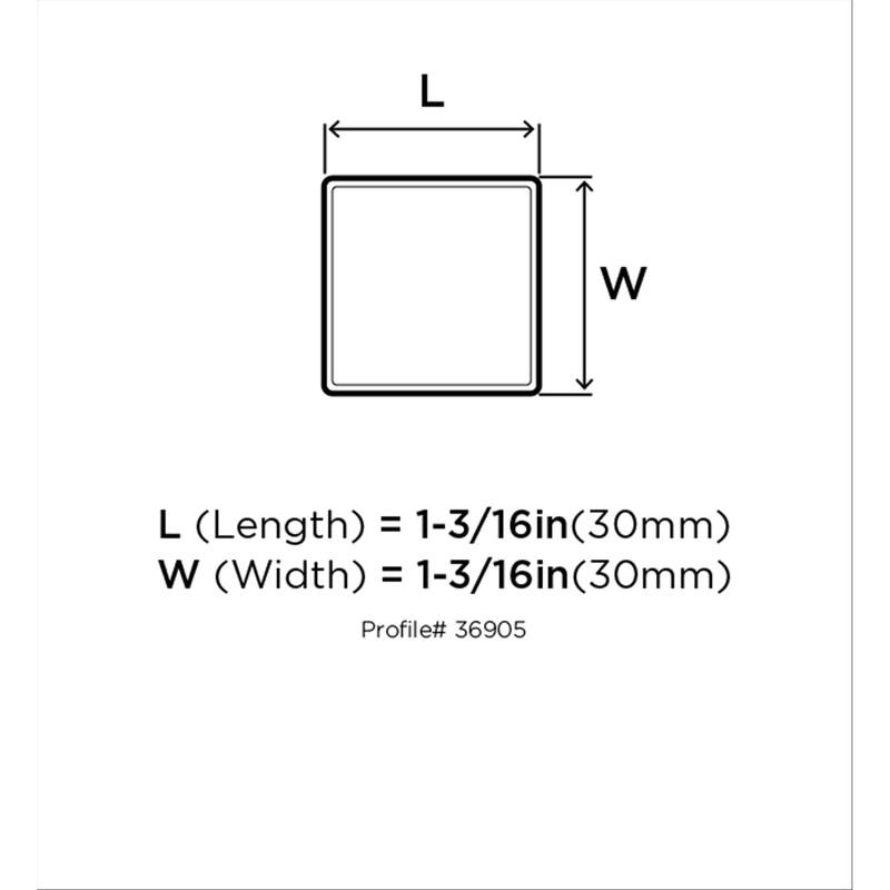 Monument 1-3/16 in (30 mm) Length Matte Black Cabinet Knob - 1.1875
