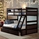 preview thumbnail 1 of 50, Twin over Full Bunk Bed with Storage, Split Into 2 Beds Espresso