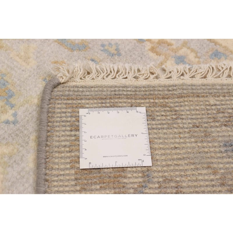 ECARPETGALLERY Hand-knotted Royal Oushak Light Grey Wool Rug - 2'6 x 10'1