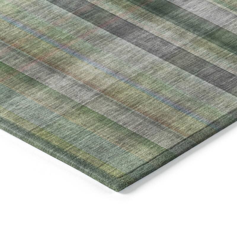 Jafi Plaid Weather Resistant Blended Style Outdoor Rug