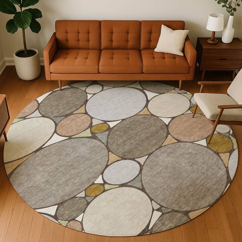 Machine Washable Indoor/ Outdoor Contemporary Rowan Chantille Rug