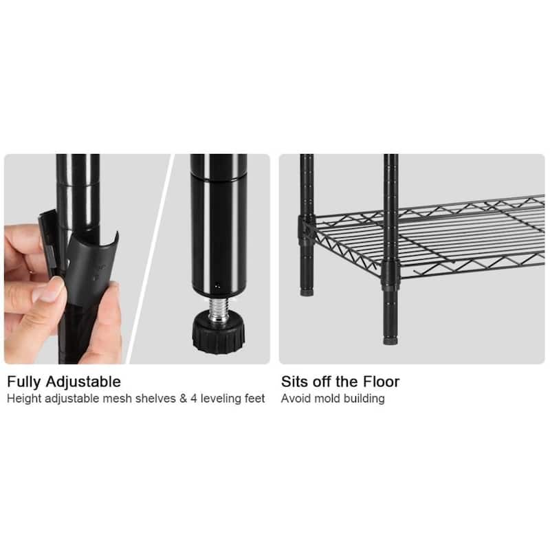 3-Tier Kitchen Metal Organizer Wire Storage Shelving Rack