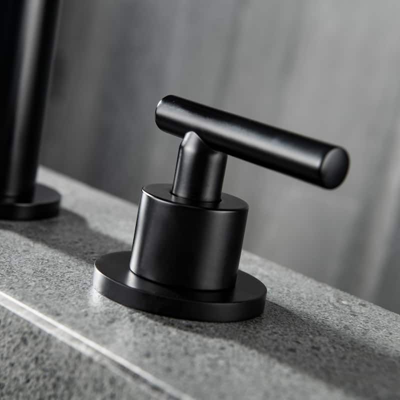 Modland 8-Inch Widespread Bathroom Faucet with Dual-Handle and 360°Swivel Spout