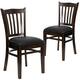 Option black vinyl seat/walnut wood frame