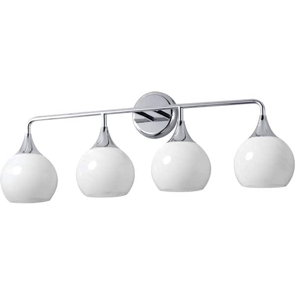 slide 2 of 11, Maxim 21224MR Neve 4 Light 31" Wide Bath Vanity Light Polished Chrome